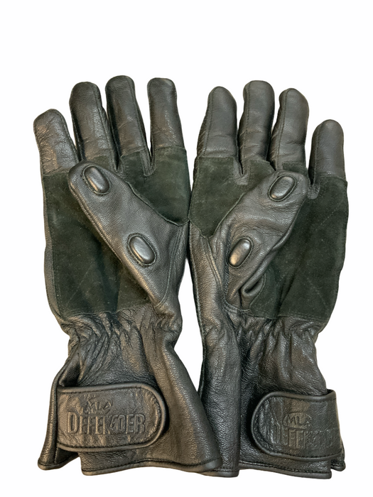 MLA LTD Defender D20 Black Leather Gauntlet Public Order Glove GLV25A