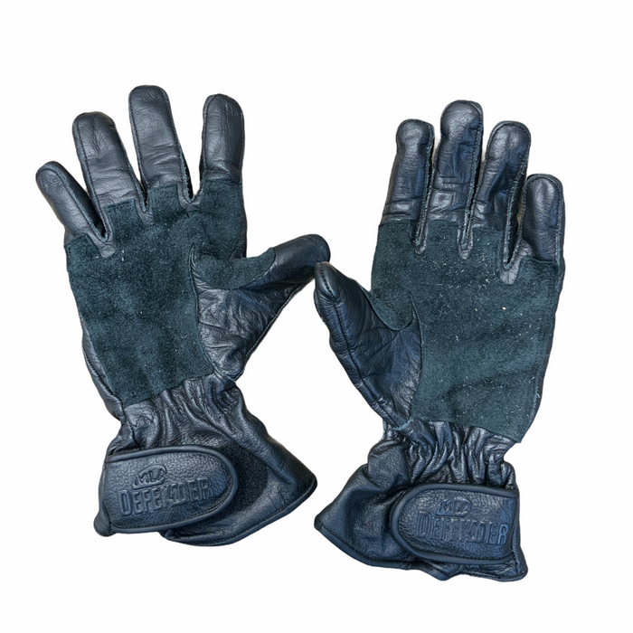 MLA LTD Defender D20 Black Leather Gauntlet Public Order Glove GLV25B