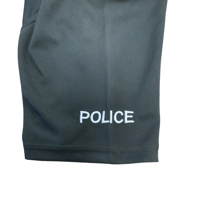 Female Black Police Branded Short Sleeve Wicking Shirt Top WKS17FA