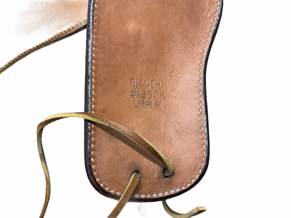 Bianchi 1890H Large SA Leather Tan Gun Belt RH With 44/45 Ammo Slots 34” Waist