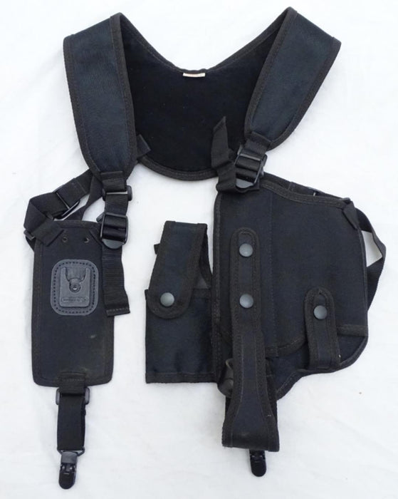Protec Black Covert Harness Covert Vest & CS Baton Cuffs Pouch CH01A