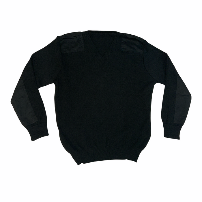Alexandra Unisex Black Acrylic & Wool Nato V-Neck Pullover ALXPUL01A