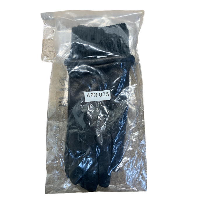 Female Black Leather Prison Service Gloves Security Patrol GLV33N