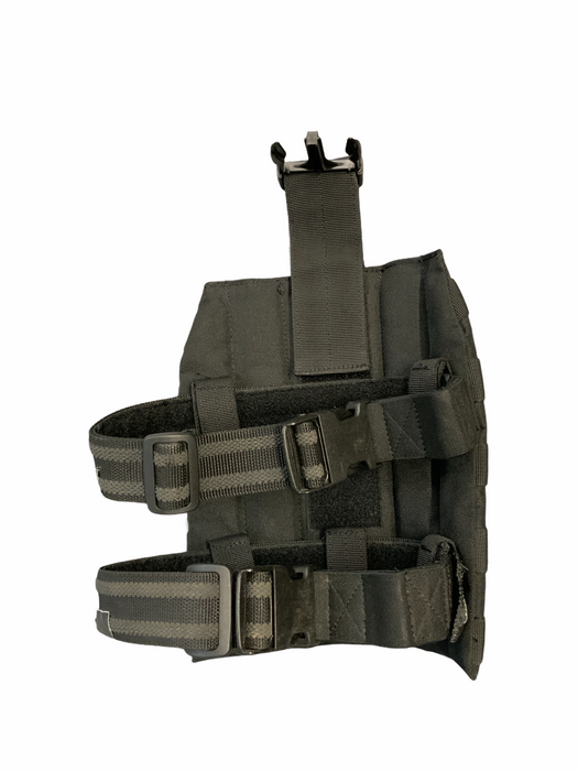 Black Mil-Tec Tactical Molle Leg Panel - Missing Belt Buckle