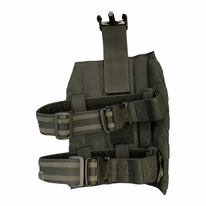 Black Tactical Molle Leg Panel Grade A - Missing Belt Buckle