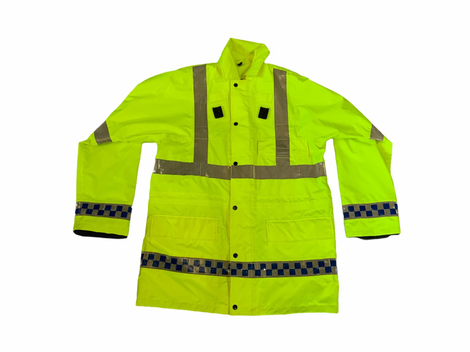 Hi Vis Waterproof Coat With Klickfast Docks Size Large Grade A OJ28