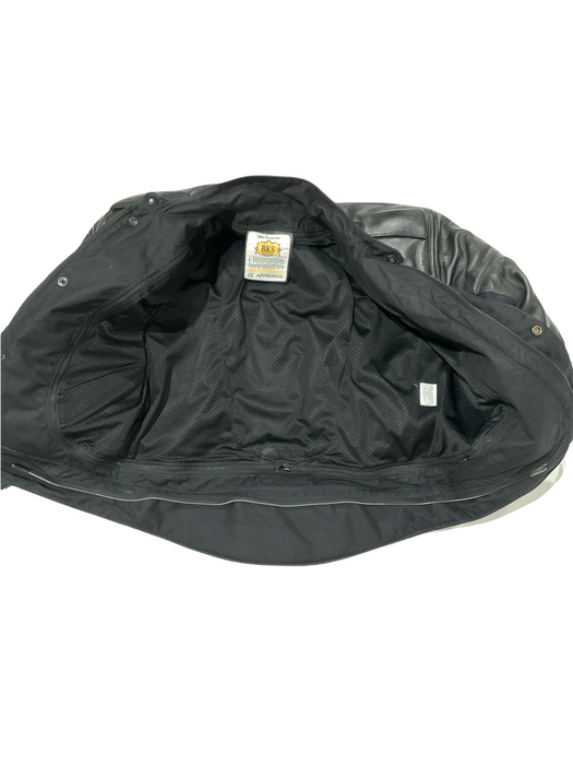 BKS Leather Motorbike Jacket Black From Two Piece Chest 50" BKSJKT01 GRADE B