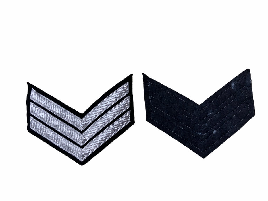 Police Prison Sew On Embroidered Sergeant Stripes Patch Badge Type 2 SGTSTR2