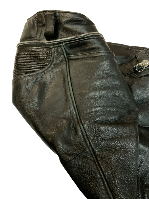 BKS Leather Trouser Black From Two Piece Waist 42" BKSTRS07B Grade B