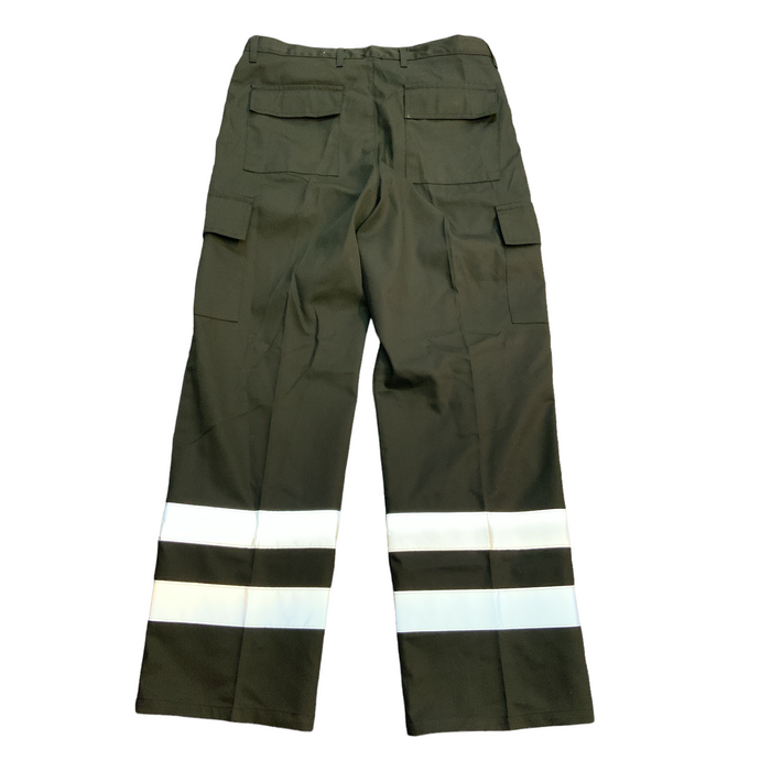 Benchmark T27 Reflective Cargo Trousers Black Polycotton BMT04N