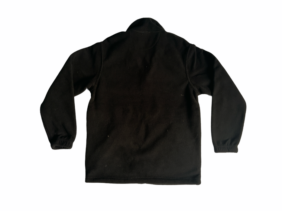 Black Full Zip Polyester Fleece with epaulettes Dog Handler Security