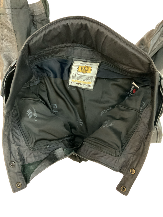 BKS Leather Motorbike Trouser Black From Two Piece Waist 34” BKSTRS11B Grade B