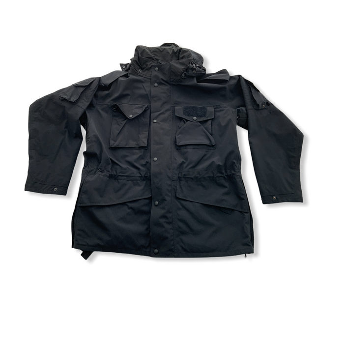 Black Waterproof 3/4 Length Tactical Rain Coat Security Dog Handler XL/R OJ34