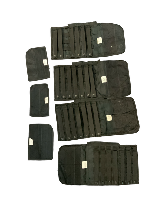 Job Lot Wholesale Solo Black Tactical Molle Vest Body Armour Extension Panel Set