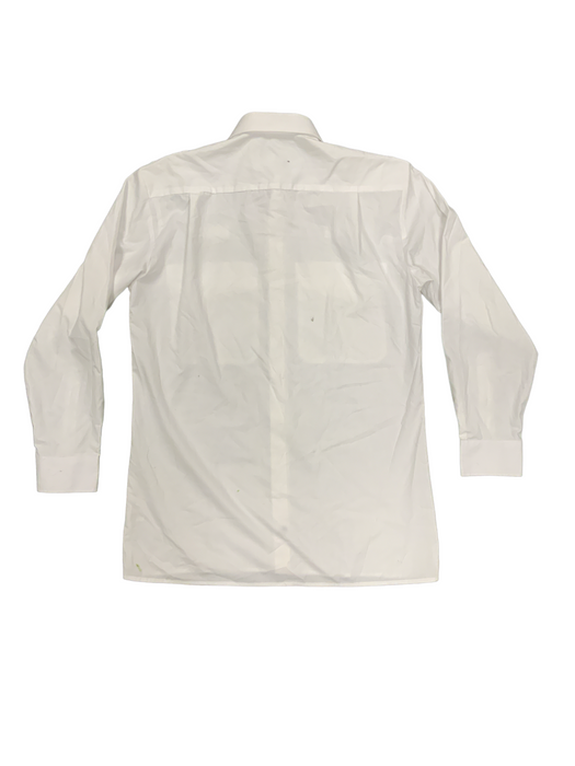 Double Two Mens White Long Sleeve Shirt With Epaulettes Loops MSW07B