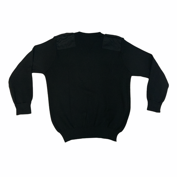 New Alexandra Unisex Black Acrylic & Wool Nato V-Neck Pullover ALXPUL01N