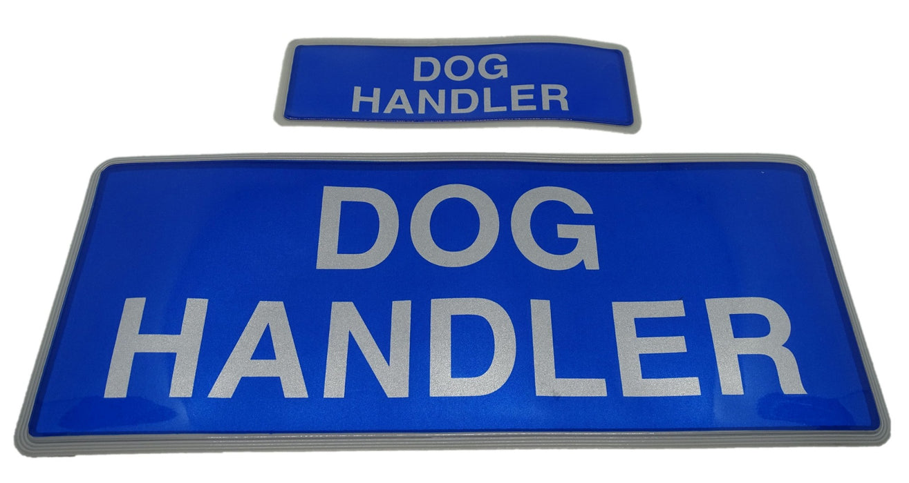 Encapsulated Reflective Dog Handler Badge Set S & M