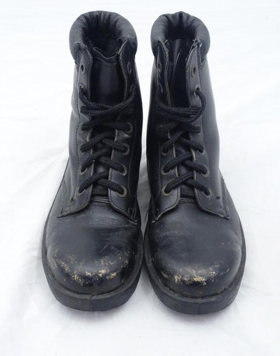 Used Totector Leather Black Boots Steel Toe Cap TT01B