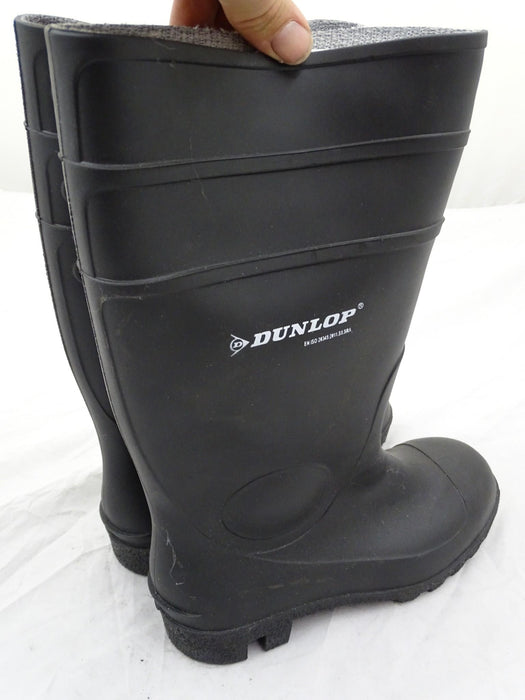 Black Dunlop Steel Toe Cap Wellington Boots Wellies DUNLOPAN