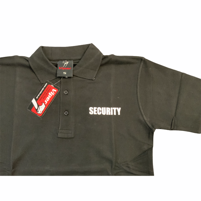 New Viper Male Black Security Printed Polo Shirt