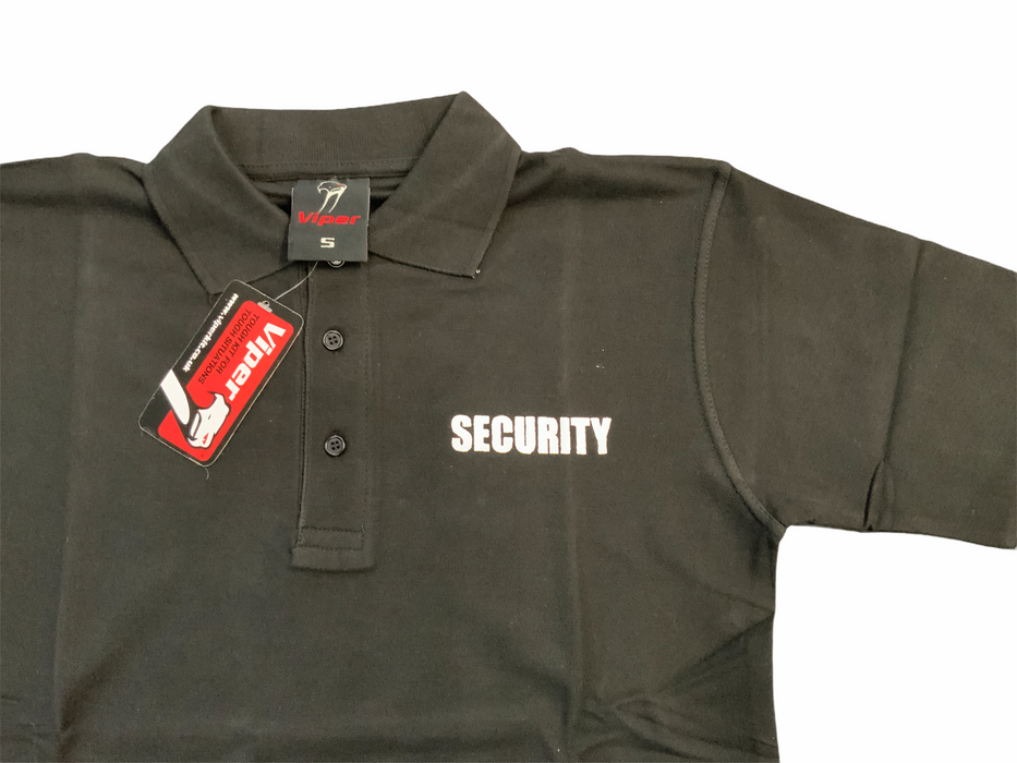 New Viper Male Black Security Printed Polo Shirt