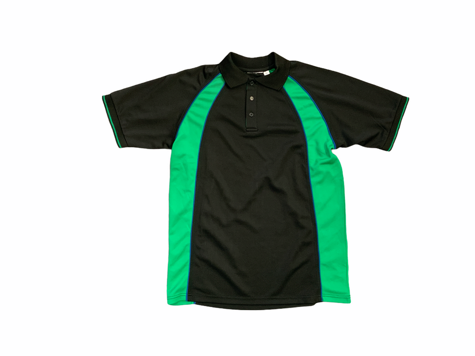 New Black & Green Breathable Wicking Polo Shirt Security Dog Handler Mechanic