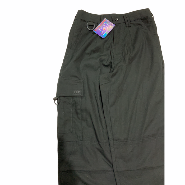 KIT DESIGN Ripstop Cargo Trousers Men's Black Tactical 710M NEW - KITCARGO2N