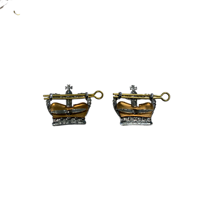 Chrome Metal Crowns Superintendent Rank Split Pin Backing Type 5