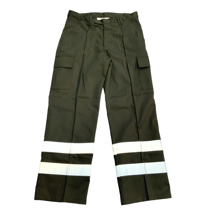 Benchmark T27 Reflective Cargo Trousers Black Polycotton BMT04N