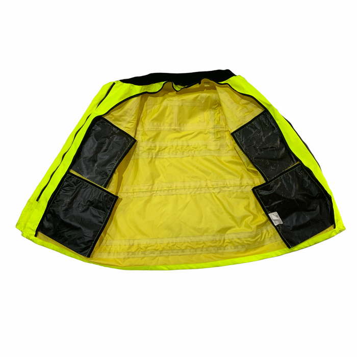 Hi Vis Goretex Motorcycle Traffic Jacket Waterproof Raincoat Security HVGC6B