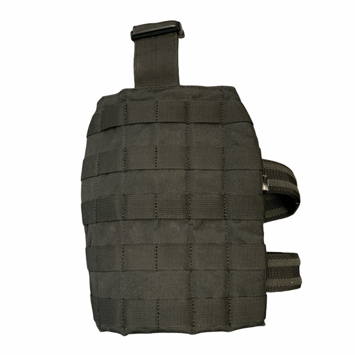 Black Tactical Molle Leg Panel Grade A - Missing Belt Buckle