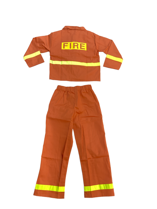 New Child Replica Fire Suit Brown Kids Fancy Dress Costume CFS01N