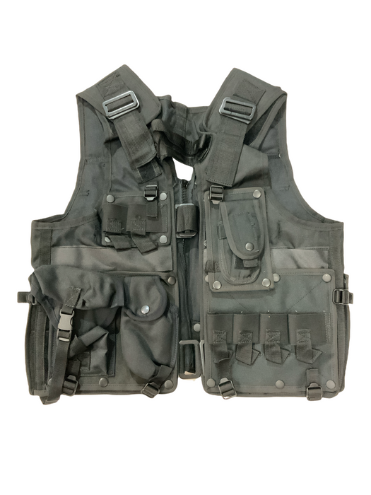 Arktis Black Tac Vest SAS Combat Security Paint-balling 44”-50” Chest OBTV29
