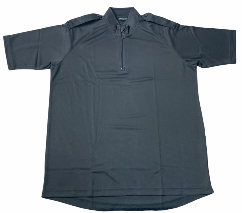 New Male Black Breathable Wicking Shirt With Epaulettes Security Dog Handler