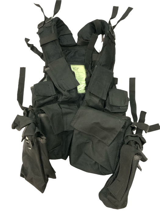 Black Tactical Load System Tac Vest Security Dog Handler OBTV27 Grade B