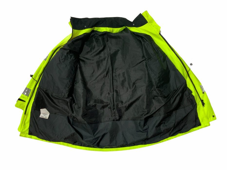 Hi-Vis 3/4 Goretex Waterproof Rain Coat Security Marshal HVGC5B