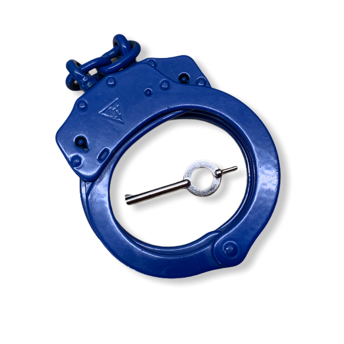 Blue Hiatt Chain Link Handcuffs Speedcuffs Quickcuff Grade A