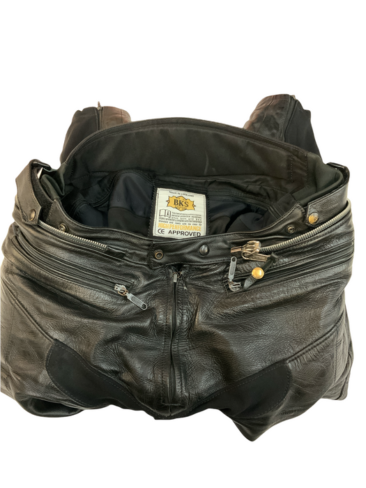 BKS Leather Trouser Black From Two Piece Waist 40" BKSTRS09B Grade B