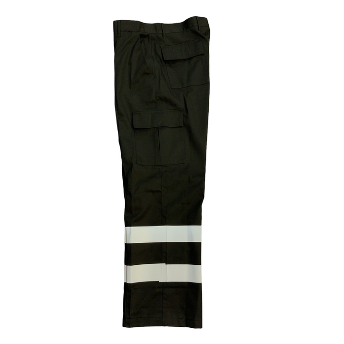 Benchmark Black Polycotton Cargo Reflective Trousers Grade A BMT07A