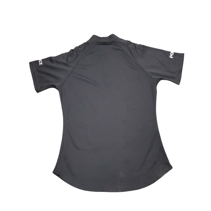 Female Black Police Branded Short Sleeve Wicking Shirt Top WKS17FA