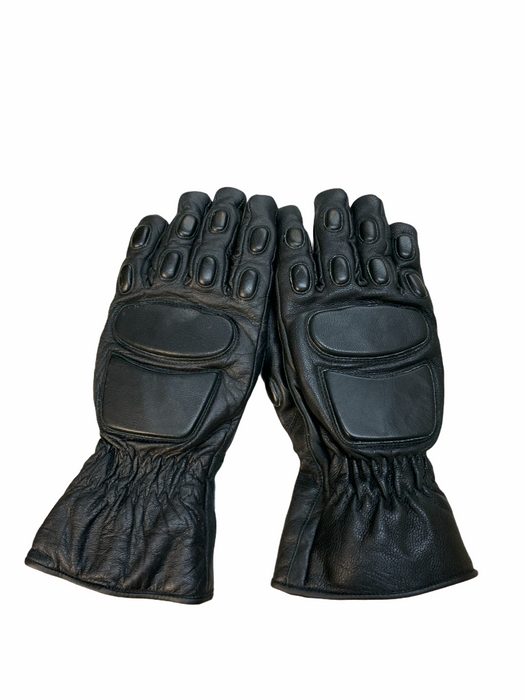 MLA LTD Defender D20 Black Leather Gauntlet Public Order Glove GLV25A
