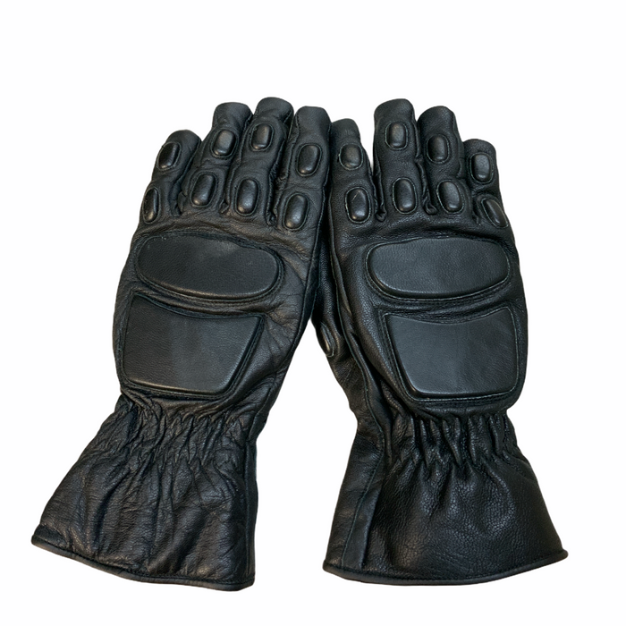 MLA LTD Defender D20 Black Leather Gauntlet Public Order Glove GLV25A