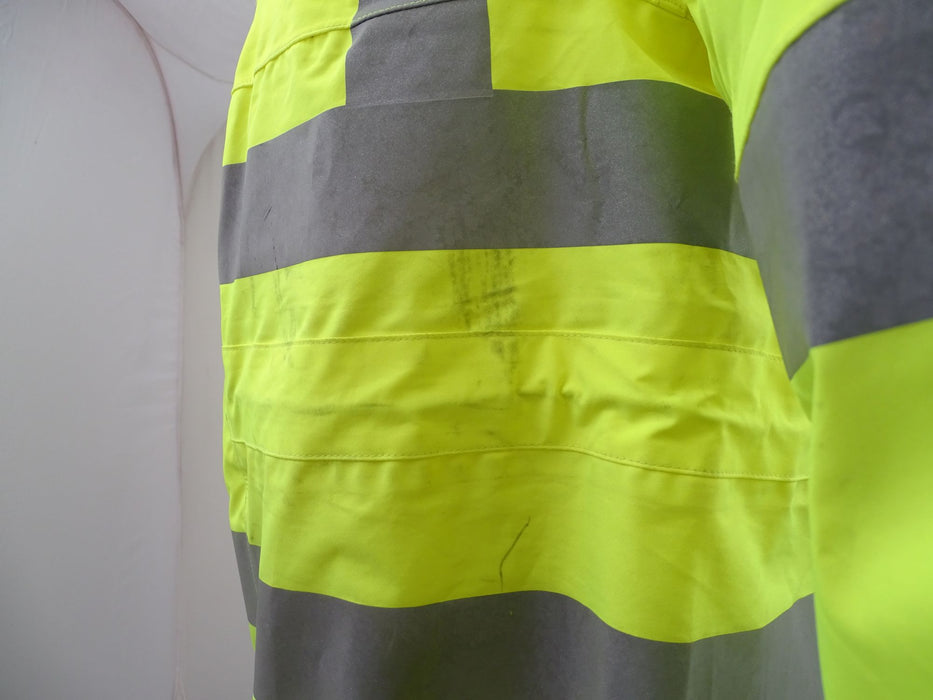 Hi Vis Waterproof Cycling Jacket With Scooped Back & Reflective Tape HVCC01B