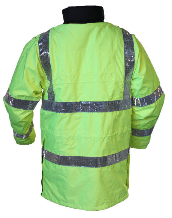 New Ex Police Hi Vis Jacket Waterproof Rain Coat Security Dog Handler HVPC03N