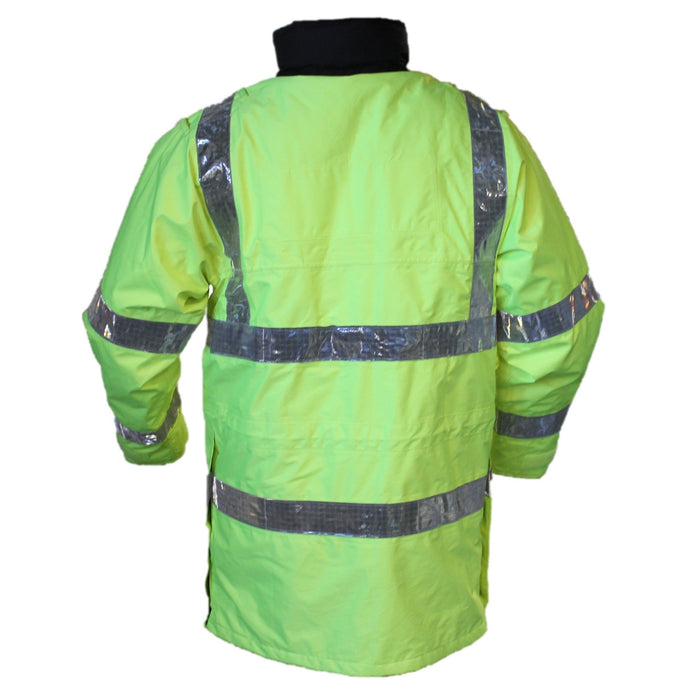 Hi Viz Waterproof Coat Klickfast Docks & Reflective Strips with Optional Lining