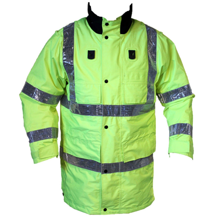 Hi Vis Jacket Waterproof Rain Coat Security Dog Handler HVPC03B