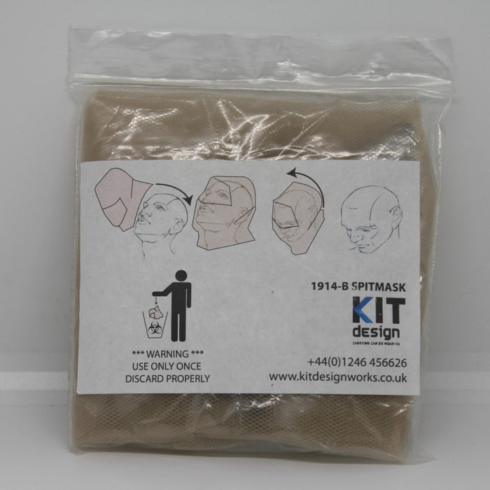 Spit Hood KIT Design Anti Spit Mask Pack of 5 with Belt Pouch - NEW - SPTMSK01