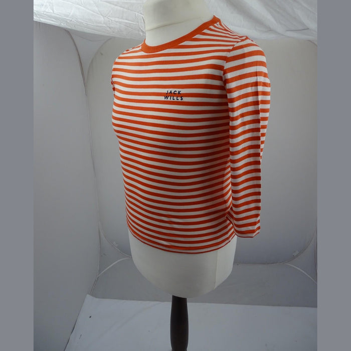 Jack Wills Alland 3/4 Sleeve Stripe Tee - Womens New