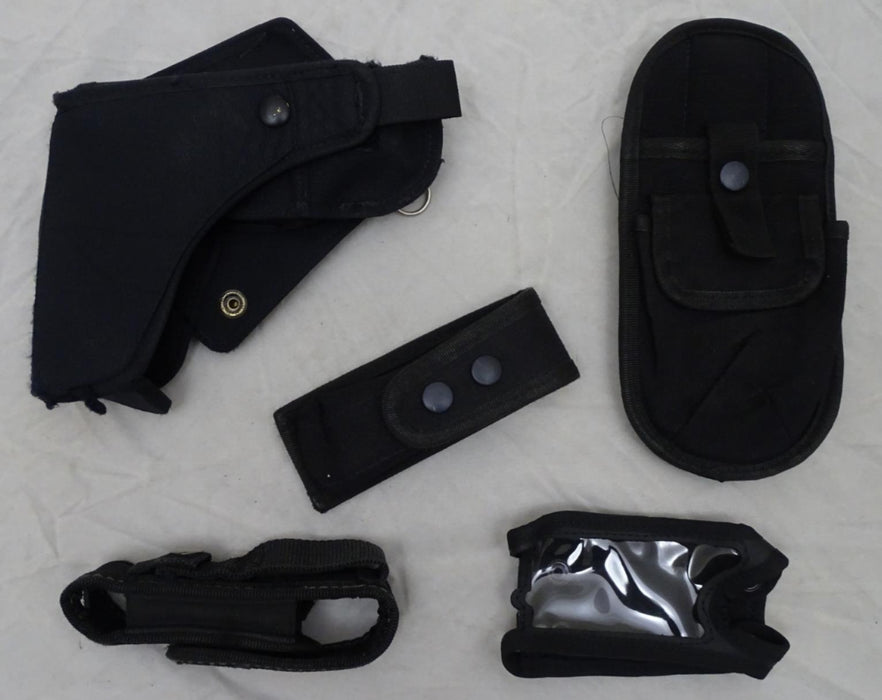Genuine Black Nylon Molle Vest Kit with 5 Pouches Grade B - Set 2