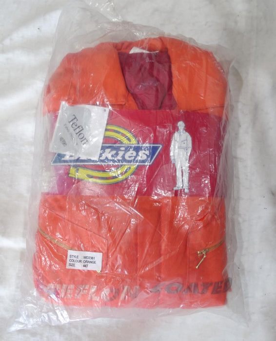Dickies Orange Long Sleeve Insulated Teflon Coated Coverall - New With Tags